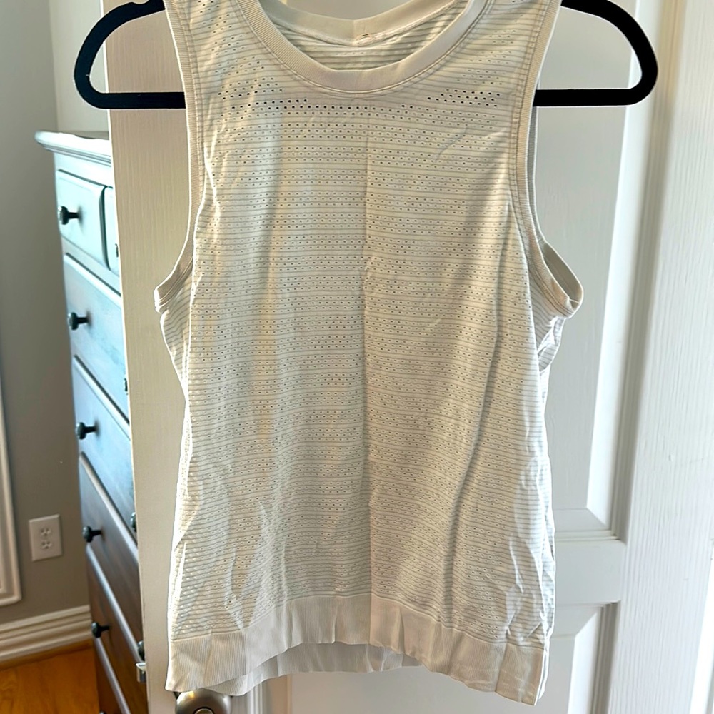 Lululemon White Workout Tank